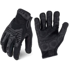 ironCLAD - Size S (7) Synthetic Leather Work Gloves - For Mechanic's & Lifting, Uncoated, Hook & Loop Cuff, Full Fingered, Black, Paired - Best Tool & Supply