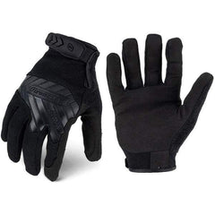 ironCLAD - Size 2XL (11) Synthetic Leather Work Gloves - For Mechanic's & Lifting, Uncoated, Hook & Loop Cuff, Full Fingered, Black, Paired - Best Tool & Supply