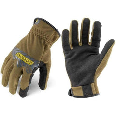 ironCLAD - Size 2XL (11) Synthetic Leather Work Gloves - For Mechanic's & Lifting, Uncoated, Slip-On Cuff, Full Fingered, Coyote, Paired - Best Tool & Supply