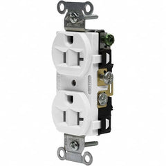 Hubbell Wiring Device-Kellems - 125V 20A NEMA 5-20R Commercial Grade White Straight Blade Duplex Receptacle - Best Tool & Supply