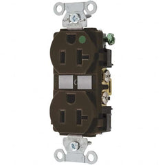 Hubbell Wiring Device-Kellems - 125V 20A NEMA 6-20R Hospital Grade White Straight Blade Duplex Receptacle - Best Tool & Supply