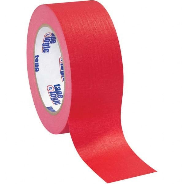 Tape Logic - Pack of (12), 60 Yd Rolls 2" Red Crepe Paper Masking Tape - Best Tool & Supply