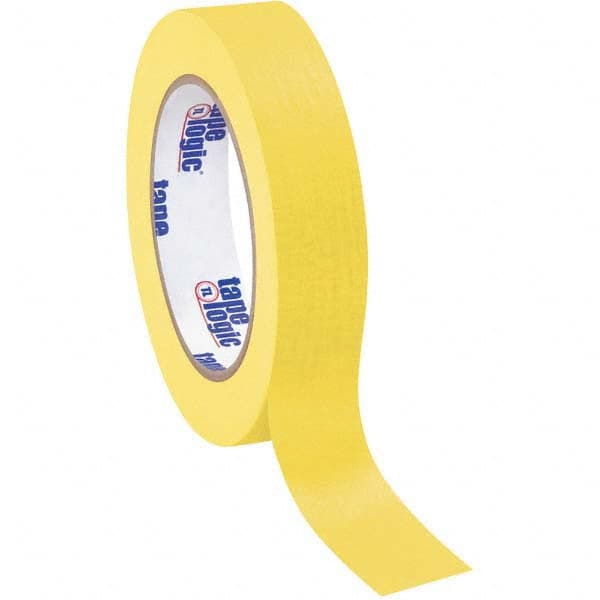 Tape Logic - Pack of (12), 60 Yd Rolls 1" Yellow Crepe Paper Masking Tape - Best Tool & Supply