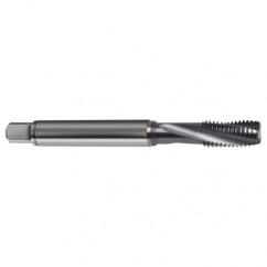 M6x1.0 4HX 3-Flute Cobalt Semi-Bottoming 15 degree Spiral Flute Tap-TiCN - Best Tool & Supply