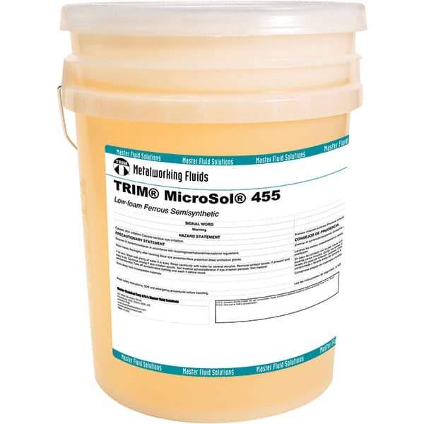 Master Fluid Solutions - TRIM MicroSol 455, 5 Gal Pail Cutting Fluid - Semisynthetic - Best Tool & Supply