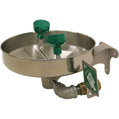 Haws - 15" Wide, Wall Mount, Stainless Steel Bowl, Eyewash Station - 5 GPM Flow Rate - Best Tool & Supply