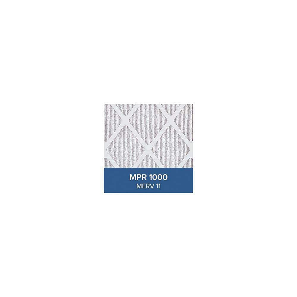 Pleated Air Filter: 20 x 20 x 1″, MERV 11, 88% Efficiency Polypropylene