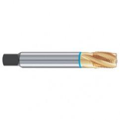 1/16-27 Dia. - 4 FL - Cobalt Spiral Flute Blue Ring Tap-TiN-25 Degree Helix - Best Tool & Supply