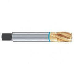1/2-14 Dia. - 5 FL - Cobalt Spiral Flute Blue Ring Tap-TiN-25 Degree Helix - Best Tool & Supply