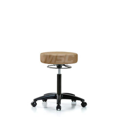 Lab Stool: Vinyl, 25″ Seat Width, 25″ Seat Depth Round Height