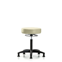 Lab Stool: Vinyl, 25″ Seat Width, 25″ Seat Depth Round Height