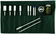 11 Piece - ESD Safe Interchangeable Blade Set - #10895 - Slotted 3.0-6.0; Phillips #0-2 & Inch 3/16-1/2" Nut Drivers In Canvas Pouch - Best Tool & Supply