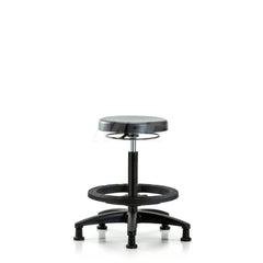 Lab Stool: Polyurethane, 24″ Seat Width, 24″ Seat Depth Round Height