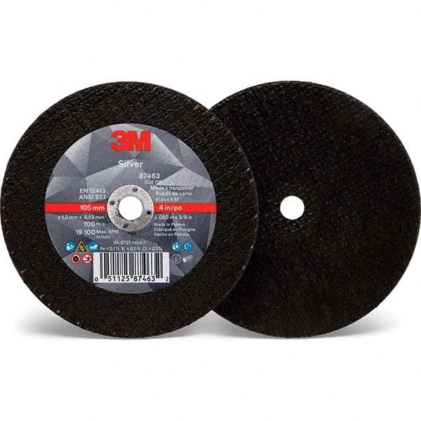 3M - 4 x 0.05, 3/8" Hole 60 Grit Ceramic Cutoff Wheel - Best Tool & Supply