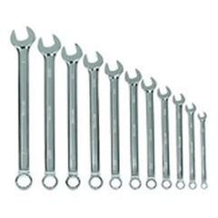 11 Pieces - Chrome - High Polished Wrench Set - 3 /8 - 1" - Best Tool & Supply