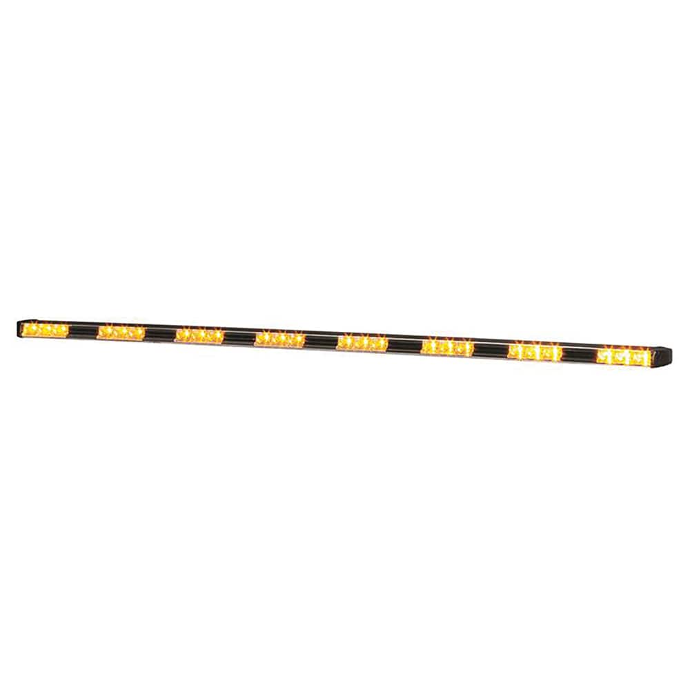 Federal Signal Corp - Emergency Light Assemblies; Type: Stick ; Flash Rate: Single ; Mount: Surface ; Color: Black; Amber ; Power Source: 12 Volt DC ; Overall Height (Decimal Inch): 1.3000 - Exact Industrial Supply