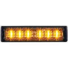 Federal Signal Corp - Emergency Light Assemblies; Type: Warning ; Flash Rate: Variable ; Mount: Surface ; Color: Black; Amber; White ; Power Source: 12-24V DC ; Overall Height (Decimal Inch): 1.3000 - Exact Industrial Supply