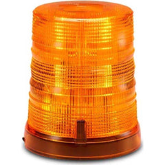 Federal Signal Corp - Emergency Light Assemblies; Type: Beacon ; Flash Rate: Variable ; Mount: Perm./1" Pipe Mount ; Color: Amber/White ; Power Source: 12-24V ; Overall Height (Decimal Inch): 6.2000 - Exact Industrial Supply