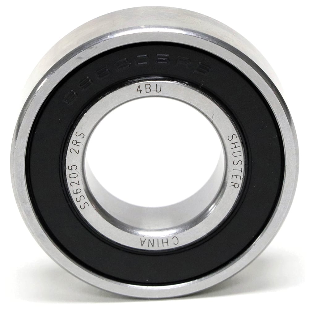 Shuster - SSR12 2RS, 3/4" Bore Diam, 1-5/8" OD, Double Seal Deep Groove Radial Ball Bearing - Exact Industrial Supply