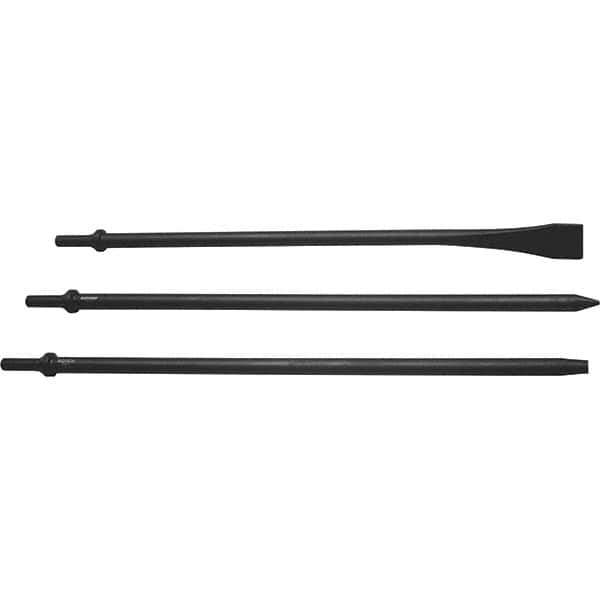 Mayhew - 1-1/8" Head Width, 18" OAL, Long Punch & Scraper Set - Round Drive, Round Shank, Steel - Best Tool & Supply