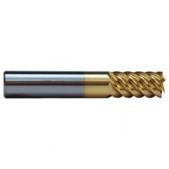 1/4 TuffCut SS 6 Fl High Helix TiN Coated Non-Center Cutting End Mill - Best Tool & Supply