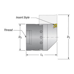 Allied Machine and Engineering - Boring Head Parts & Tools Type: Hardware Kit Includes: Boring Head Body; Dial Screw; Insert Holder; Torx Wrench; Wedge - Best Tool & Supply