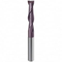 Guhring - 1/2", 2" LOC, 1/2" Shank Diam, 4" OAL, 2 Flute Solid Carbide Square End Mill - Best Tool & Supply