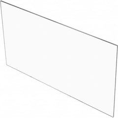 Social Distancing Partition: 96″ OAW, 24″ OAH, Plastic, Clear Clear, Plastic, 1/4″ Thick