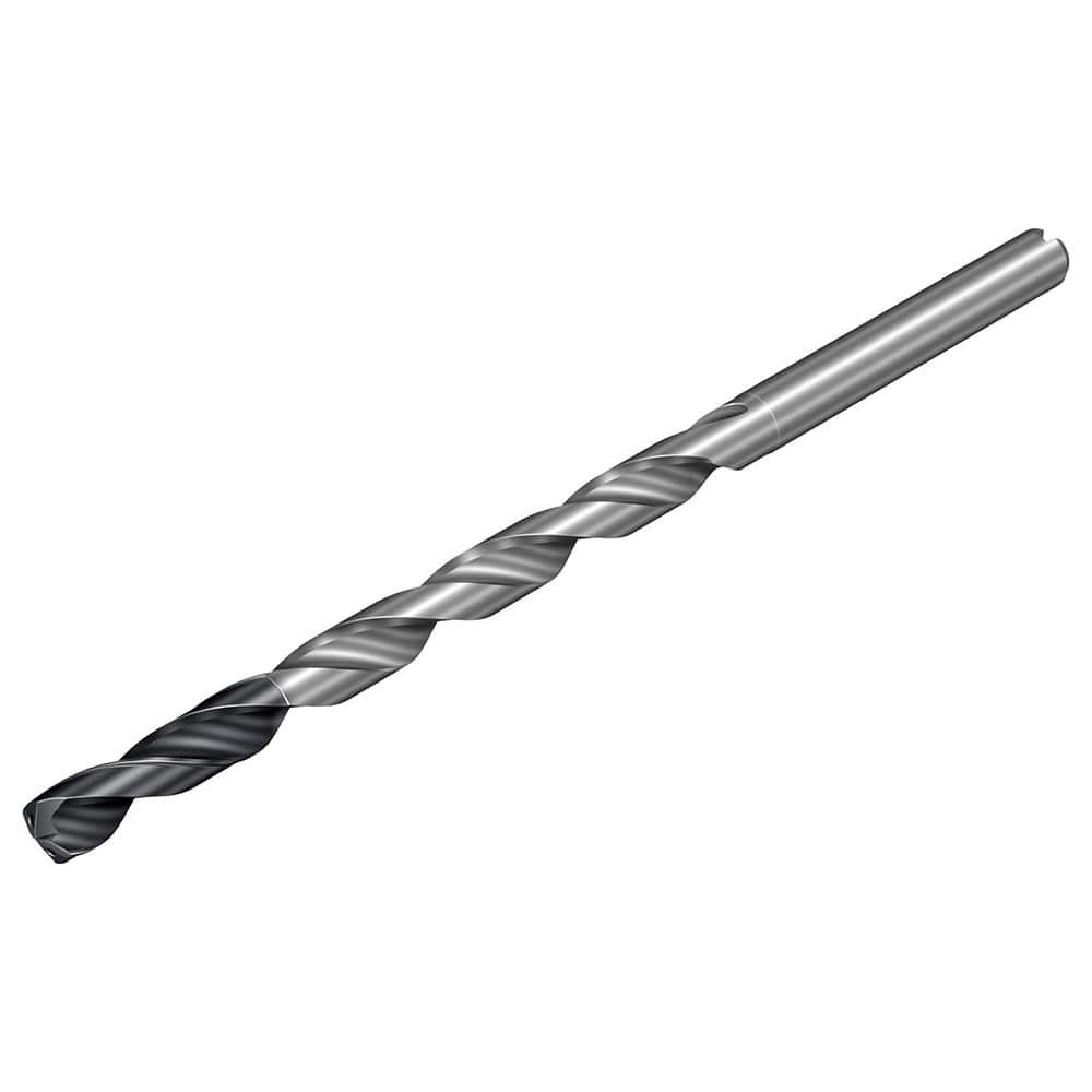 Micro Drill Bit: 0.1181″ Dia, 137 °, Solid Carbide TiALN Lite Finish, 2.3622″ OAL, RH Cut, Spiral Flute, Straight-Cylindrical Shank, Series CoroDrill 862