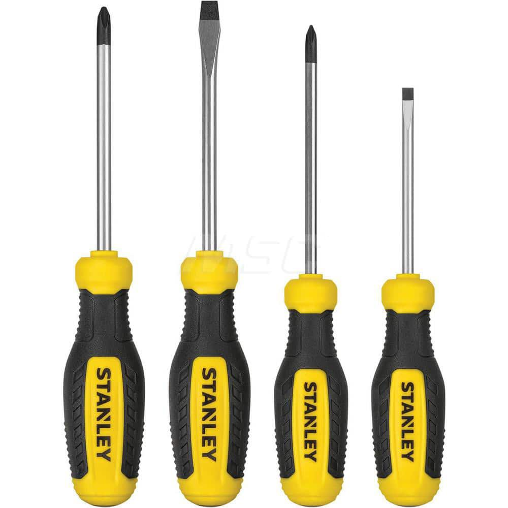 Screwdriver Set: 4 Pc, Phillips & Slotted