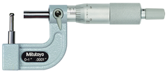 0 - 1'' Measuring Range - .0001 Graduation - Ratchet Thimble - Carbide Face - Tubing Micrometer - Best Tool & Supply