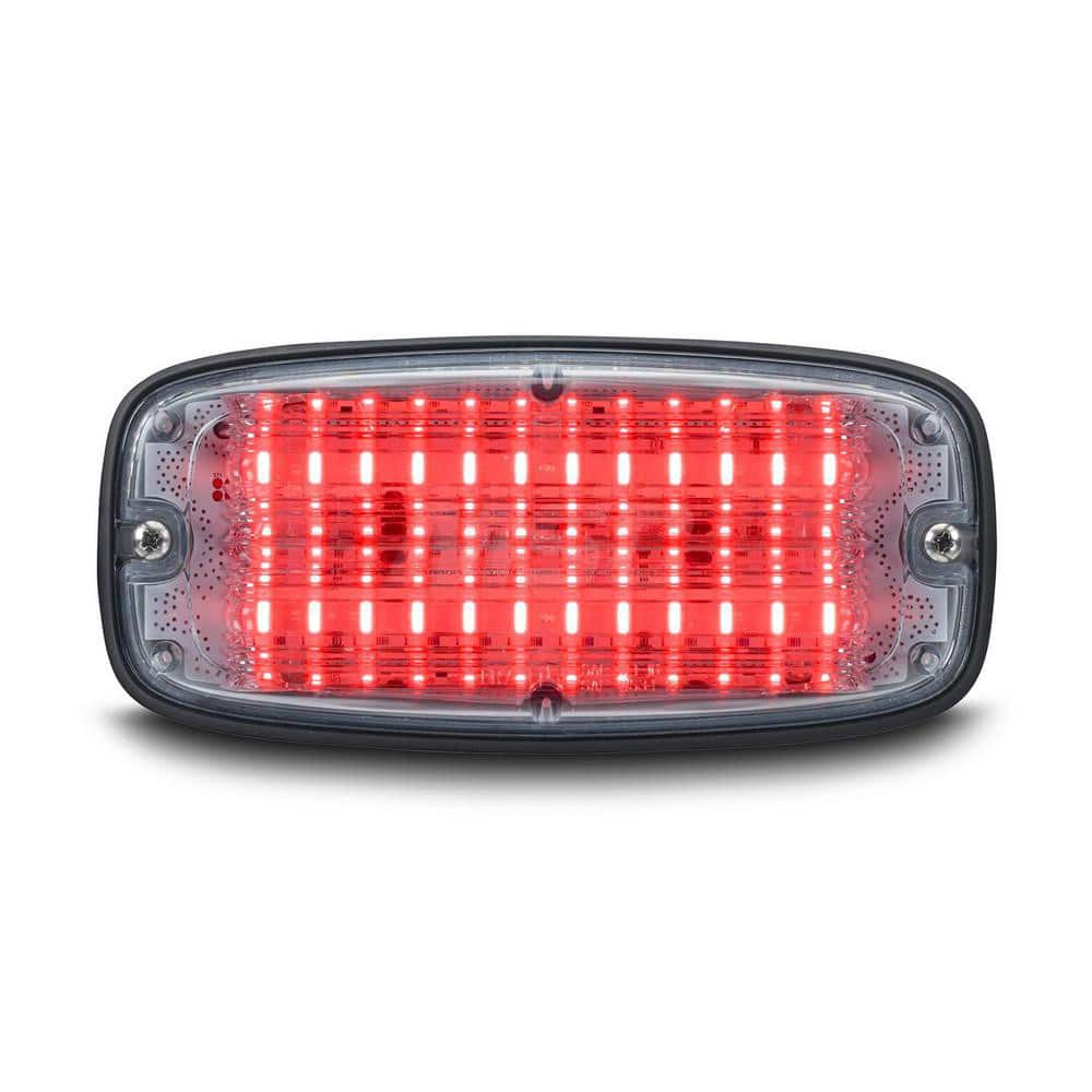 Emergency Light Assemblies; Type: Flashing Led Warning; Flash Rate: Variable; Flash Rate (FPM): 13; Mount: Surface; Color: Red; Power Source: 12 Volt DC