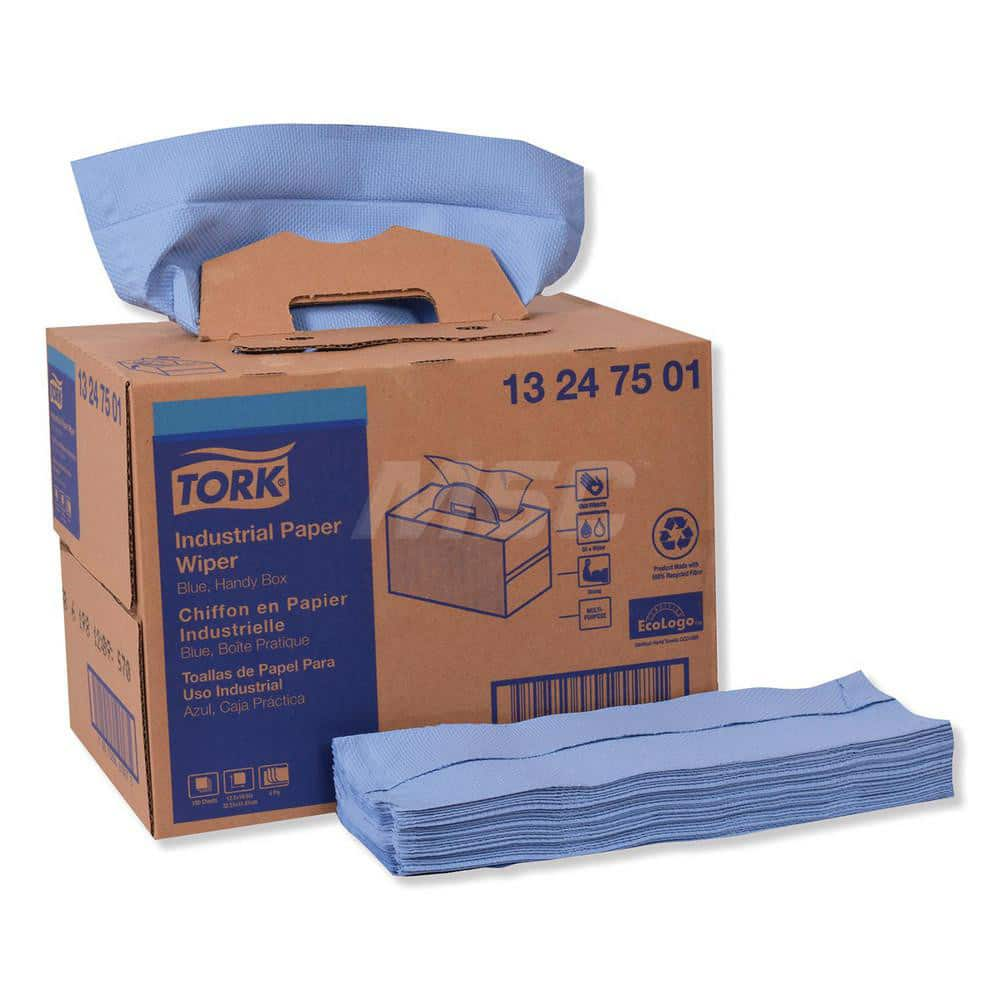 Shop Towel/Industrial Wipes: Box, 16.5 x 12.8″ Sheet, Blue