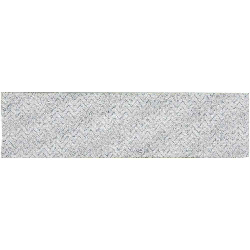 Wet Mop Pad: Hook & Loop, White & Blue Mop, Microfiber & Foam