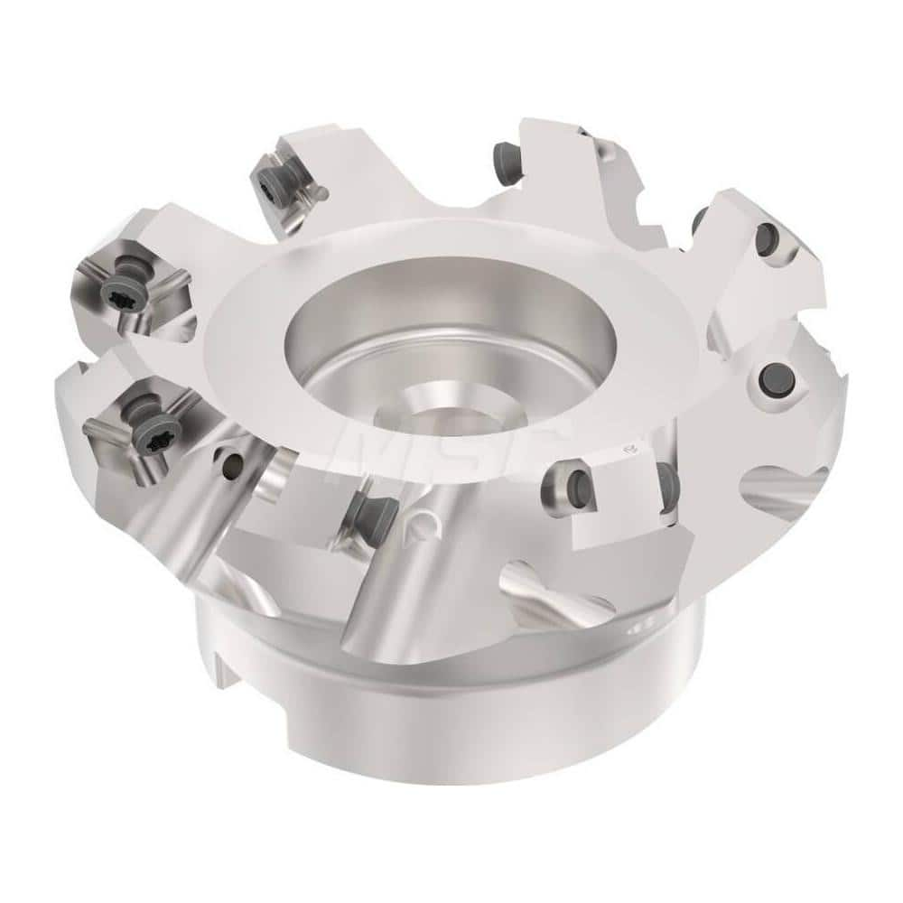 Indexable Chamfer & Angle Face Mills; Minimum Cutting Diameter (Decimal Inch): 2.4800; Maximum Cutting Diameter (Decimal Inch): 2.9530; Maximum Depth of Cut (Decimal Inch): 0.2360; Arbor Hole Diameter (mm): 0.75; Arbor Hole Diameter (Inch): 3/4; Lead Angl