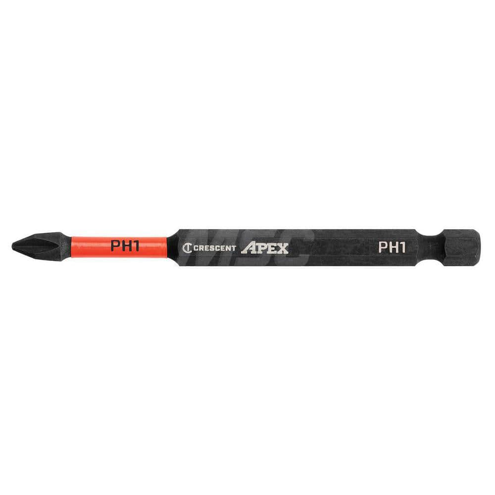 Power Screwdriver Bit: #1 Phillips, #1 Speciality Point Size