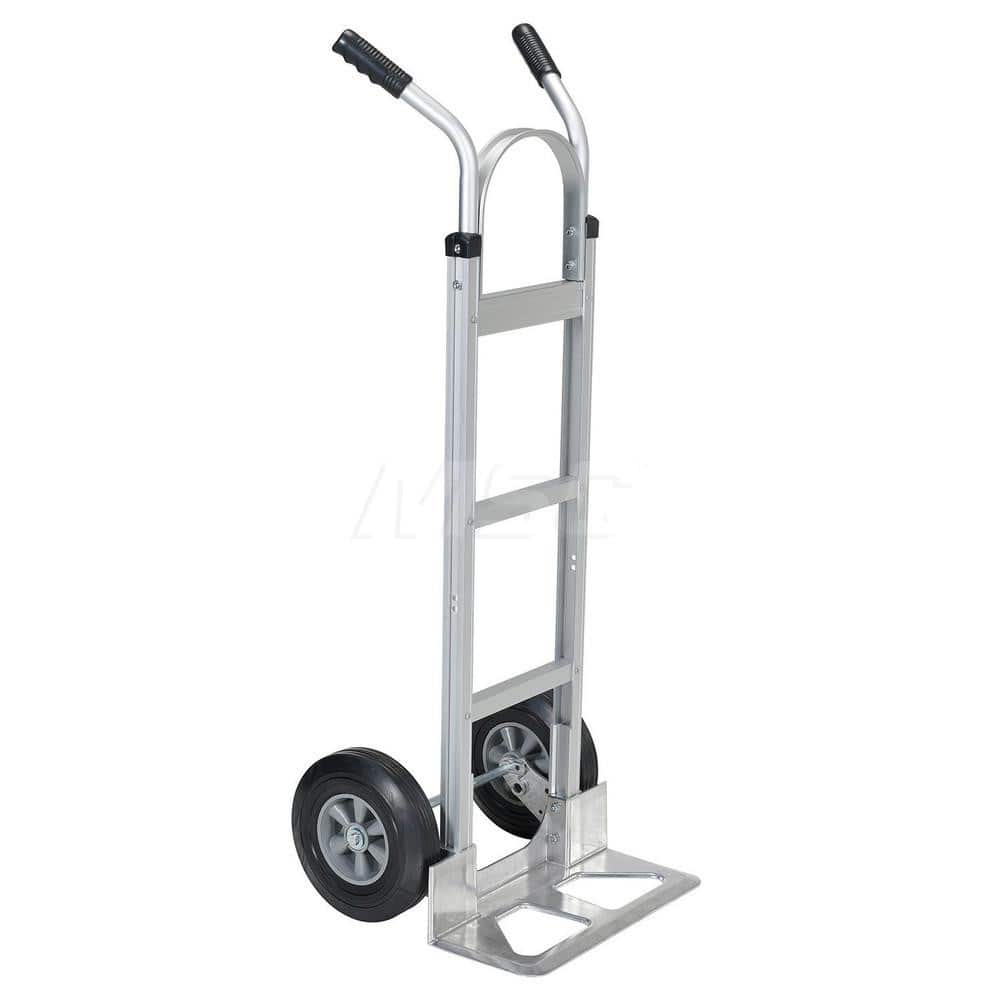 Aluminum Hand Truck: 500 lb Capacity, 19-1/2″ Wide, 19″ Deep, 51-1/4″ High 10″ Wheels