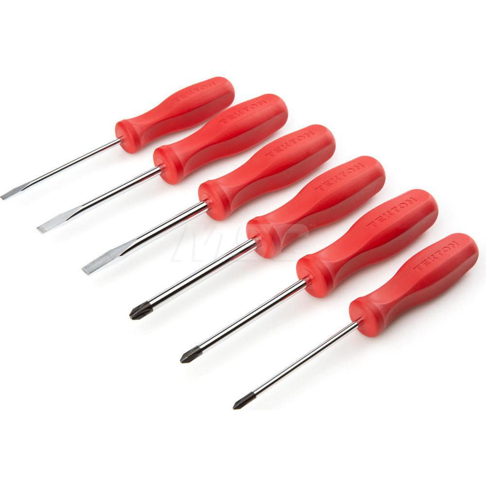 Screwdriver Set: 6 Pc, Phillips & Slotted