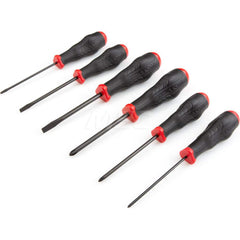 Screwdriver Set: 6 Pc, Phillips & Slotted