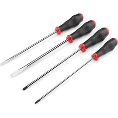 Screwdriver Set: 4 Pc, Phillips & Slotted