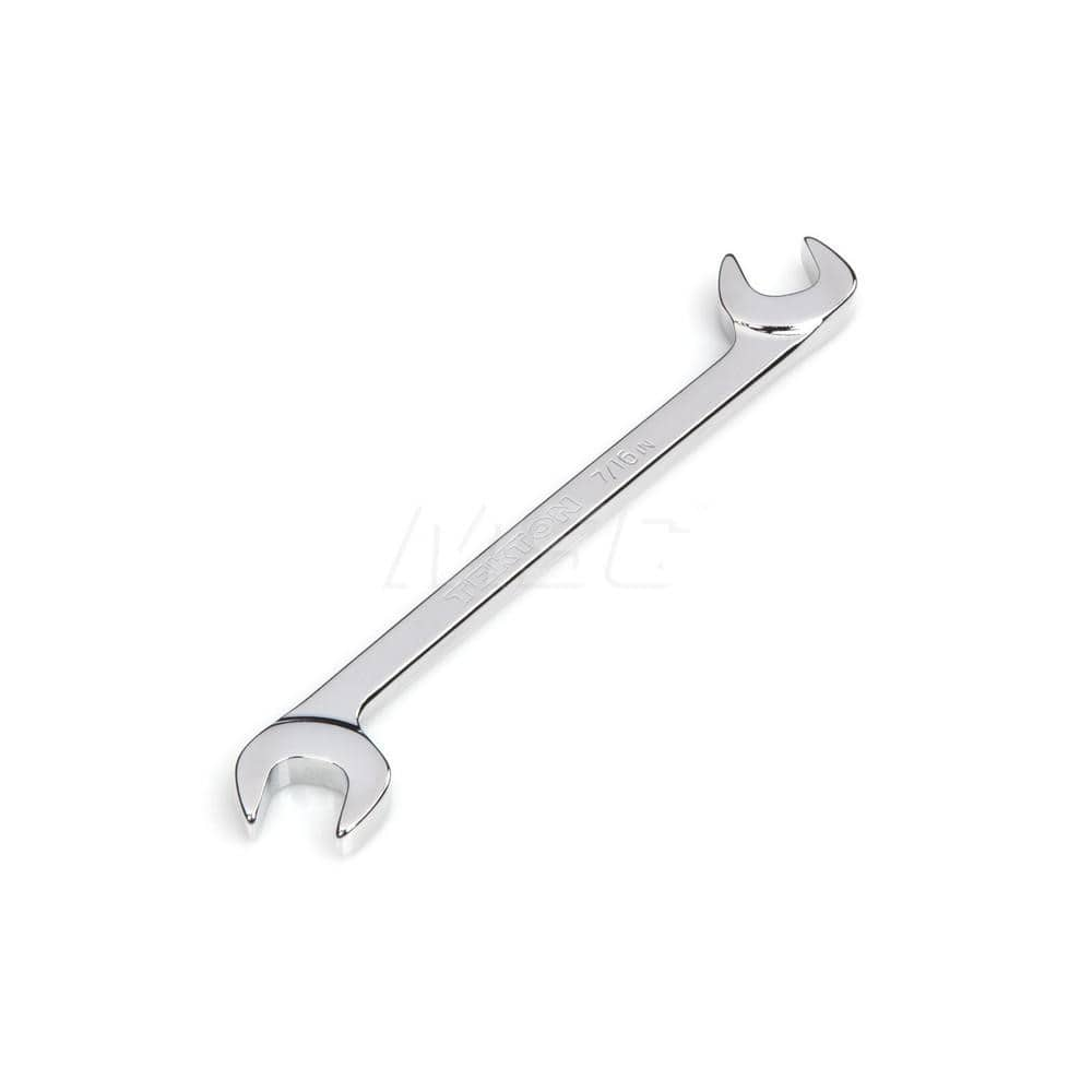 Open End Wrench: Angled & Open End Head, 7/16″ Chrome Moly Finish