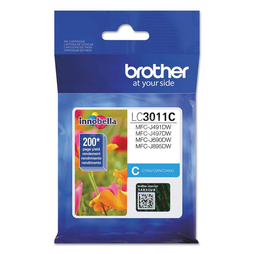 Brother - Office Machine Supplies & Accessories; Office Machine/Equipment Accessory Type: Ink Cartridge ; For Use With: MFC-J491DW; MFC-J497DW; MFC-J690DW; MFC-J895DW ; Color: Cyan - Exact Industrial Supply