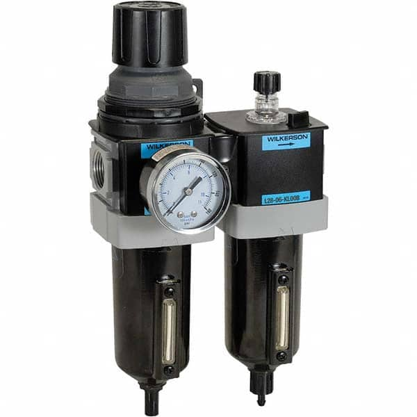 Wilkerson - Filter, Regulator & Lubricator (FRL) Units Configuration: 2 Pc. Filter/Regulator-Lubricator Body Type: Standard - Best Tool & Supply