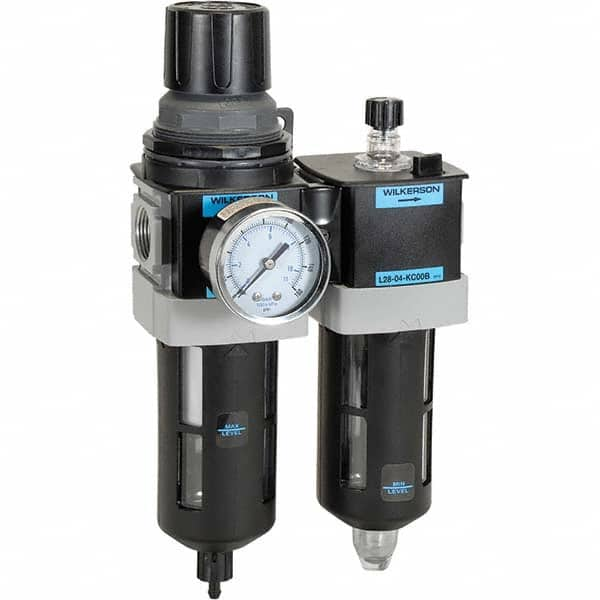 Wilkerson - Filter, Regulator & Lubricator (FRL) Units Configuration: 2 Pc. Filter/Regulator-Lubricator Body Type: Standard - Best Tool & Supply