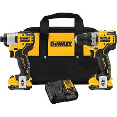 DeWALT - Cordless Tool Combination Kits Voltage: 12 Tools: Brushless Cordless Drill; Impact Driver - Best Tool & Supply