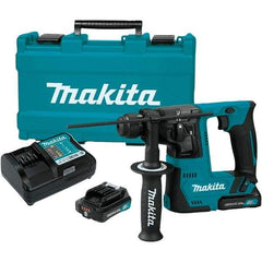 Makita - 12 Volt 9/16" Keyless Chuck Cordless Hammer Drill - 0 to 4,900 BPM, 0 to 850 RPM, Reversible - Best Tool & Supply