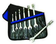 7 Pieces - Chrome - High Polished Flex Combination Wrench Set - 3/8 - 3/4" - Best Tool & Supply