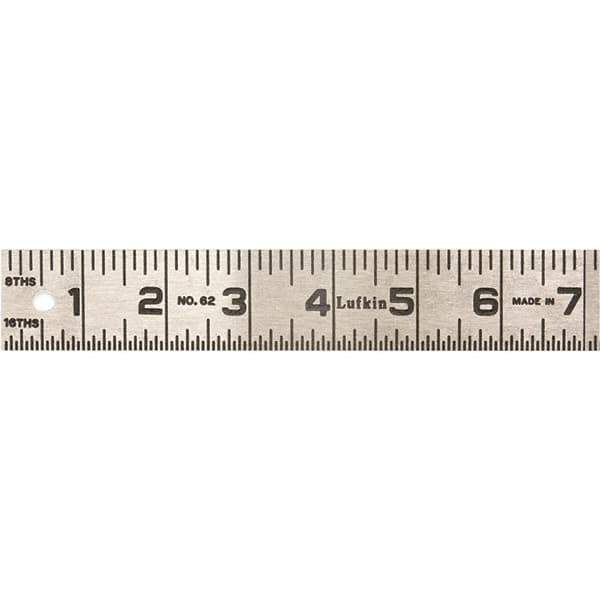 Lufkin - Steel Rules Length (Inch): 24 Graduation Style: Inch - Best Tool & Supply