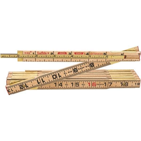 Lufkin - Folding Rules Overall Length (Feet): 6.00 Graduation (Inch): 1/16 - Best Tool & Supply