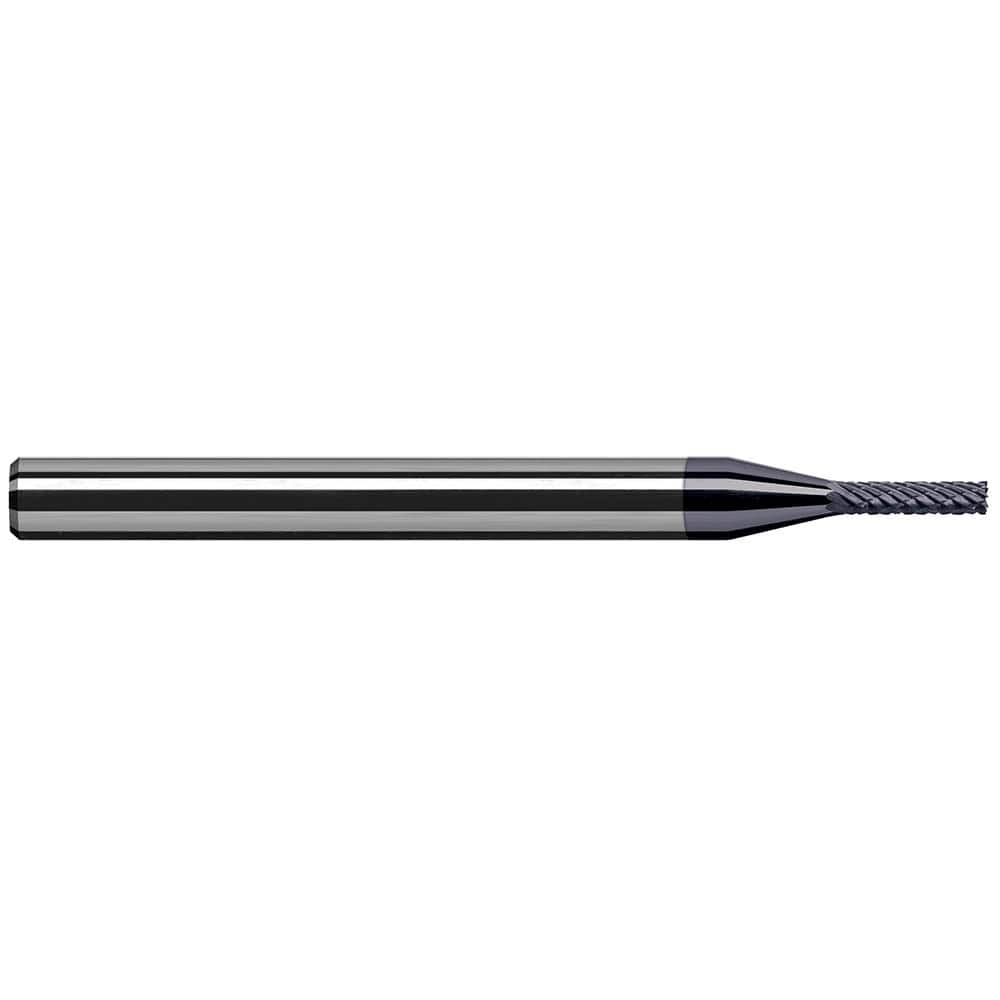 Harvey Tool - 1/64" Cut Diam, 1/8" Shank Diam, Solid Carbide Double Cut Square Burr - Exact Industrial Supply